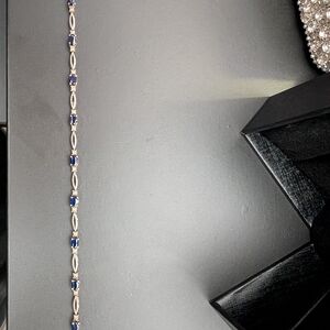 Elegant Blue and Silver Women's Bracelet